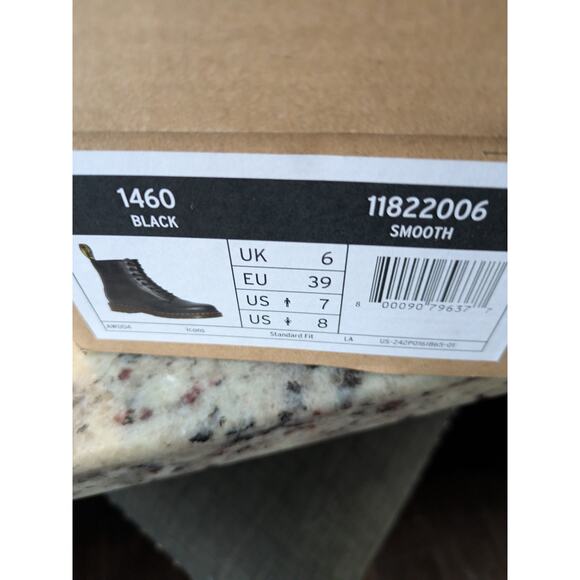 NEW Dr. Martens Women's 8 1460 Smooth Black Leather Combat Boots GrungeCore - Picture 10 of 10